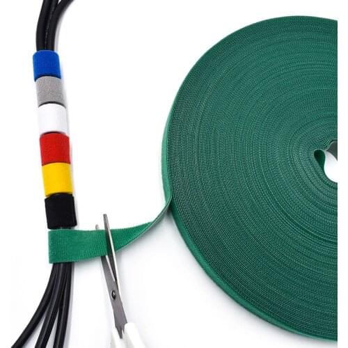 7PCS 1cmx5m Reusable ties Hook and loop fastener Tape Nylon velcros Cable Ties velcros Strap wire ties