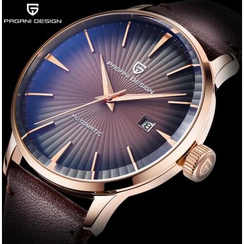 PAGANI DESIGN New Brand Watch Men Automatic Mechanical Wristwatches Mens Waterproof Leather Business Mens Clock dropshipping