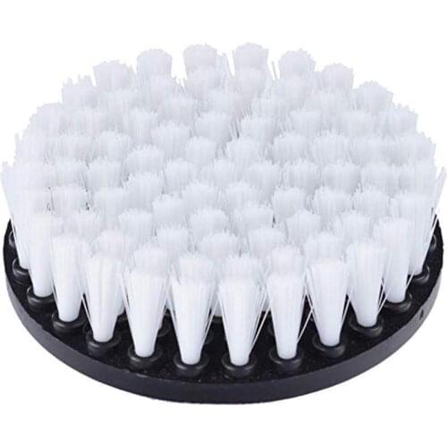 1pc 5" Soft Drill Brush Attachment White Cleaning Brush Leather Upholstery and Furniture For Cleaning Carpet Sofa Wooden K6 V2E9