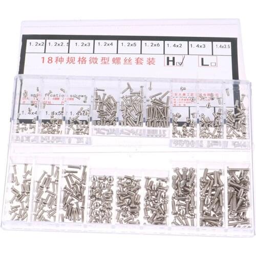 500Pcs/Box 18 Types Mini Screw DIY Kit Laptop Computer Assemble Repair Screw Set