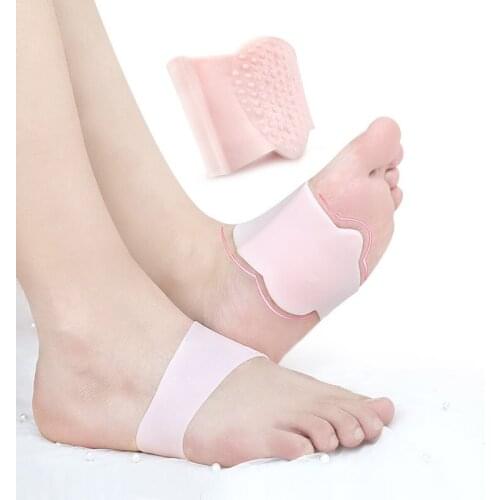 2pcs=1pair SEBS Arch Support Pad Protector Granular Arch Pad Flat Foot High Arch Foot Care Pedicure Foot Pad Toe Corrector