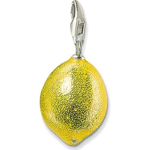 Silver Yellow Lemon Charms Pendants Pendant Fit Bracelet Necklace Bag, Fashion Charm Fit DIY Jewelry Making Gift For Women Men