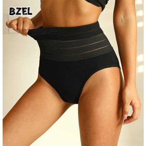 BZEL Sexy Women Cotton Panties Underwear Seamless Solid Briefs High Waist Womans Intimates Comfort Underpants Lady Lingerie