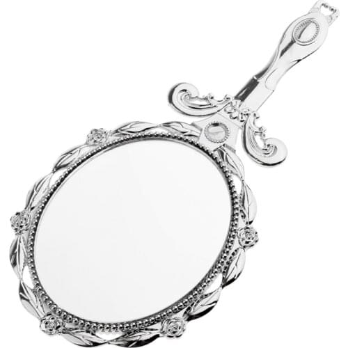 1 Piece Of Oval Hand Held Mirror, Wall Hanging Mirror, Makeup Hair Dressing