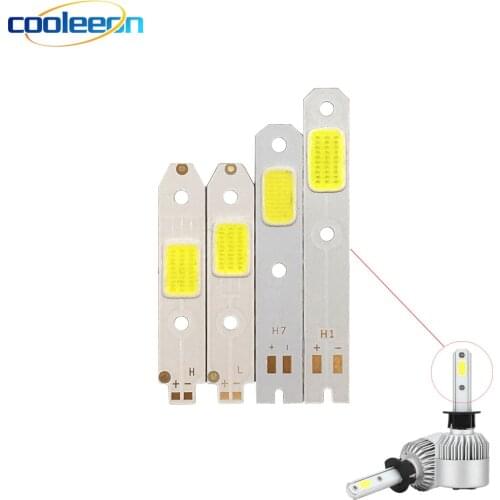 10pcs/lot S2 LED Car Headlight Bulb COB Chips H1 H7 H4 High Low Beam Light Accessories LED Chip for S2 Auto Headlamps Pure White