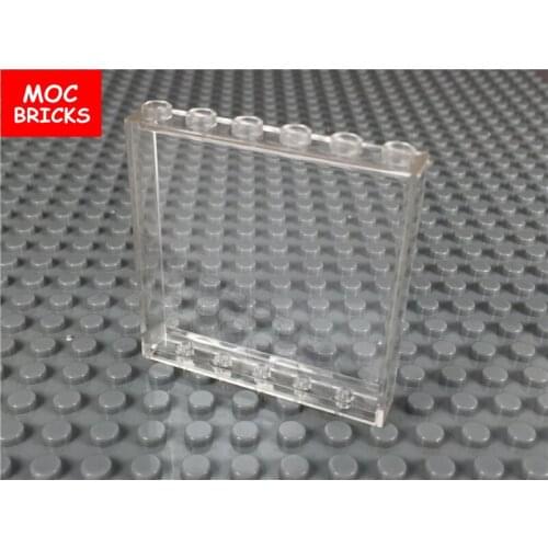 20pcs\lot Paneele Fenster Element - 1x5x6 Transparent Klar - 59349 rebrickable building blocks toys bricks creators kids gifts