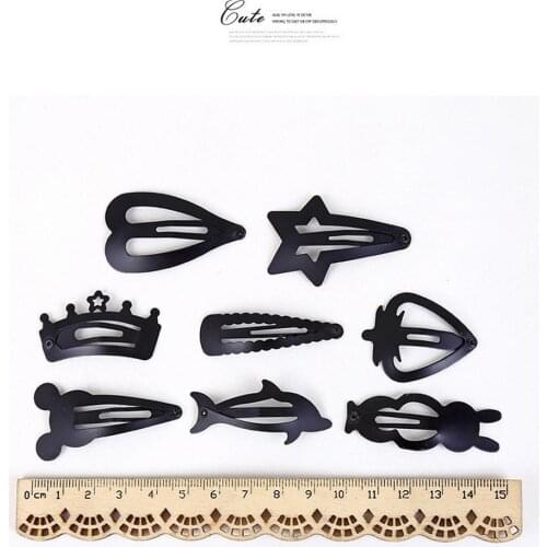 200set 10pcs/set Black Lovely Barrette Hot Hair Popular Kids Girls Accessories Hair