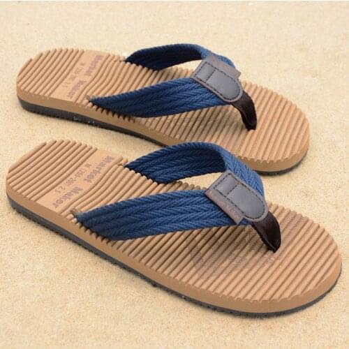 2020 summer massage striped slippers men wear eva soft bottom classical trend totem flip flops beach youth sandals