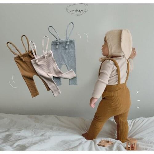 2021 Baby Pants Skinny Baby Overalls 3 Colorls Hight Elastic Infant Boys Trousers