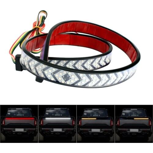 40" 360 LEDs Truck Tailgate Light Bar Strip Reverse Brake Tail Flowing Turn Signal Universal For Pickup SUV Jeep RVs Trailers
