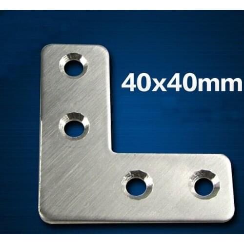 40 Pieces 40x40x15mm Stainless Steel Right Angle Plate Corner Bracket Thinckness 1mm