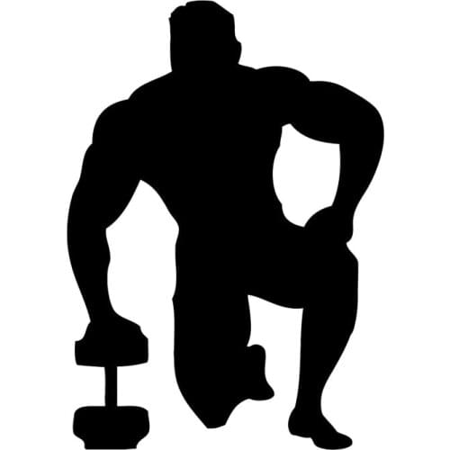 Car Stickers Bodybuilding Window Decoration Animal Decals Car Stickers Accessories Decals Waterproof Black/white,17cm*12cm