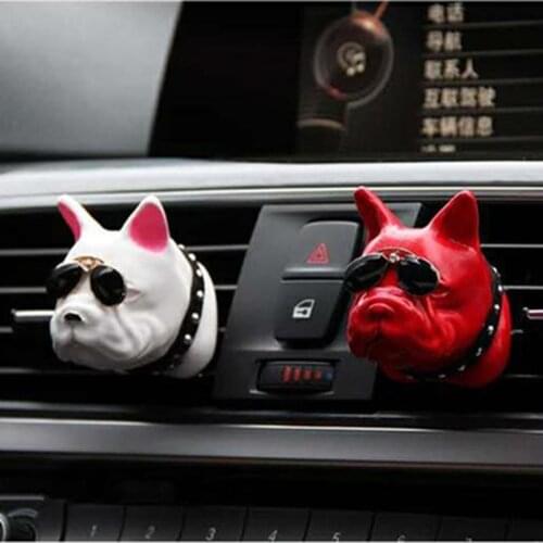 Car BullDog Perfume Car Air Freshener Auto outlet Perfume Vent Air Conditioning Clip Bulldog Diffuser Car Ornament Accessories
