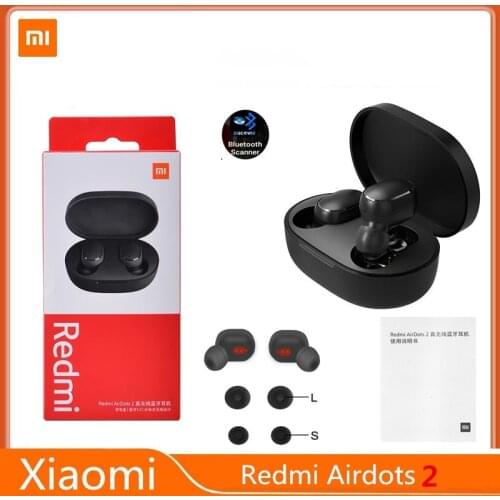 Original Xiaomi Redmi Airdots 2 TWS Bluetooth Headset Subwoofer Stereo Wireless Earbuds with Microphone Call Hands-free Headset