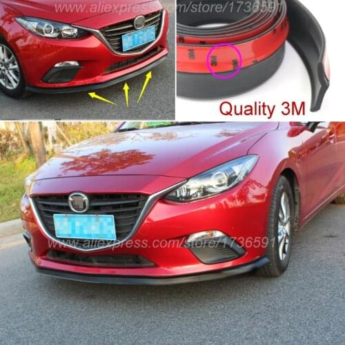 Bumper Lip Deflector Lips For Mazda 2 3 5 6 8 CX-5 CX-4 CX-7 CX-8 CX-3 MX5 RX5 Axela Front Spoiler Skirt Auto Body Kit / Strip