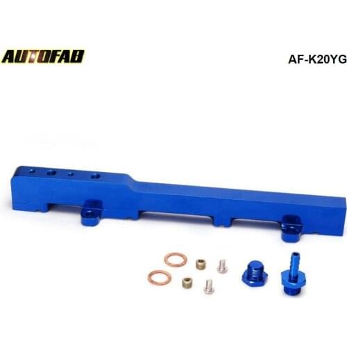 For Honda Acura Racing Sport K-Series K20 DC5 EP3 Billet Aluminum High Flow Fuel Rail Assembly Blue AF-K20YG