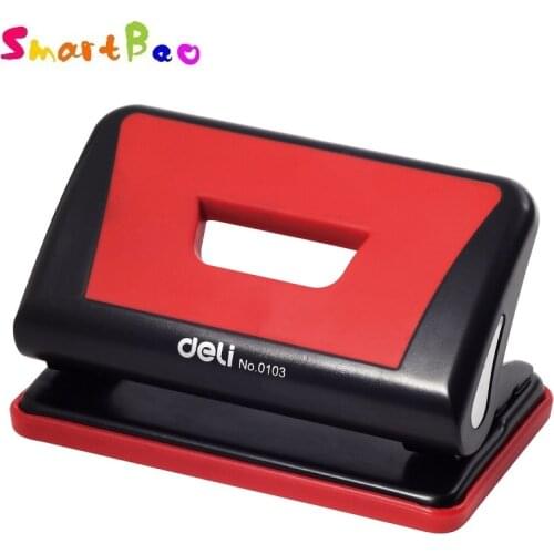 2-Hole Punch Paper Punch Machine Portable Two-Hole Puncher Office Product, 10-Sheet Capacity, Random Color Red Grey Blue