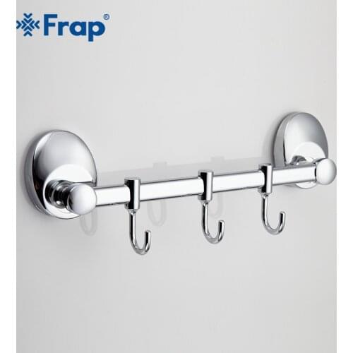 FRAP New Arrival 1 set Restroom Tower Holder Wall-mount Three hooks Bathroom accessories Towel Hook F1615-3
