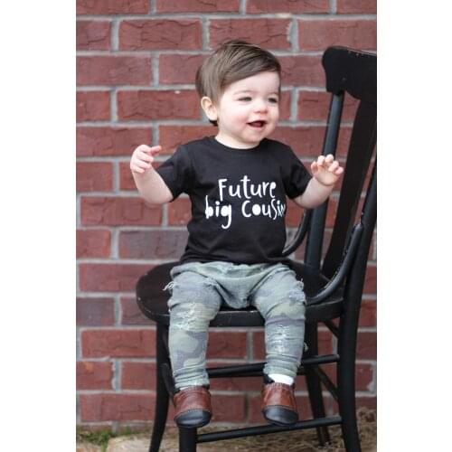 Family Look Tops Tshirt Boys Girls White Tshirts Cool Style Casual Clothes Future Big Cousin Boys Girls Anouncement Tshirt