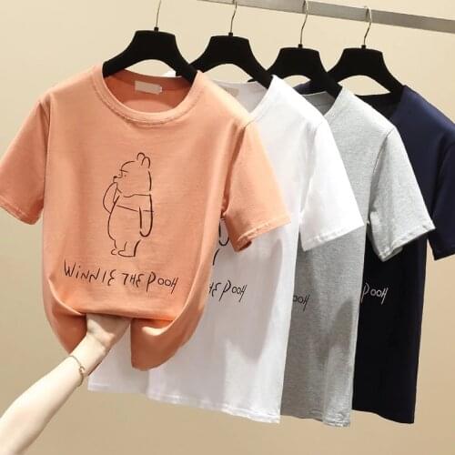 GGRIGHT Short Sleeve T-Shirt Women Clothing Summer White Graphic T Shirt Woman Tops Cotton Loose Printed Tee Harajuku New 2021