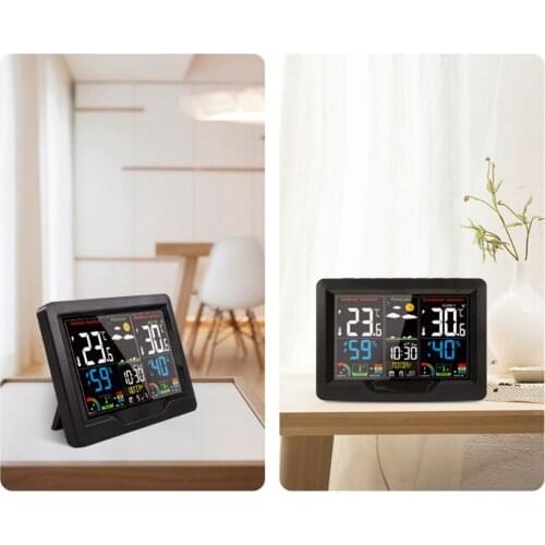 LCD Weather Stations Home Temperature Humidity Forecast Date Thermometer Alarm Clock Hygrometer Thermometer Sensor