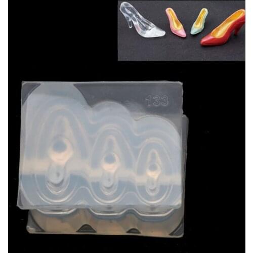 Mini Bottle High Heels Bread Pot Pendant Resin Mold Miniture Food Play Mold Tool F3MD