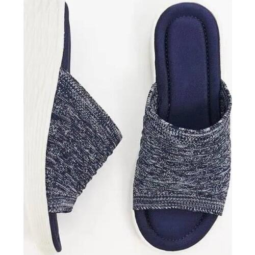 2021 summer new fashion and comfortable ladies sandals and slippers rubber cotton large size slippers wear-resistant flat bottom