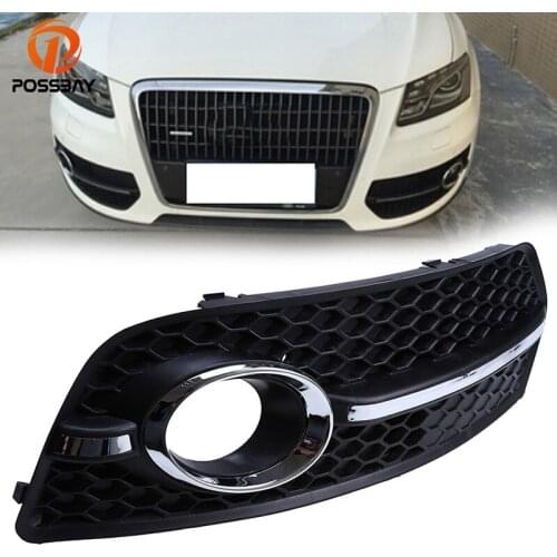 POSSBAY Front Left Lower Bumper Grill Fog Light Lamp Grille Cover for Audi Q5(8R) MK1 2008 2009 2010 2011 2012 Pre-facelift