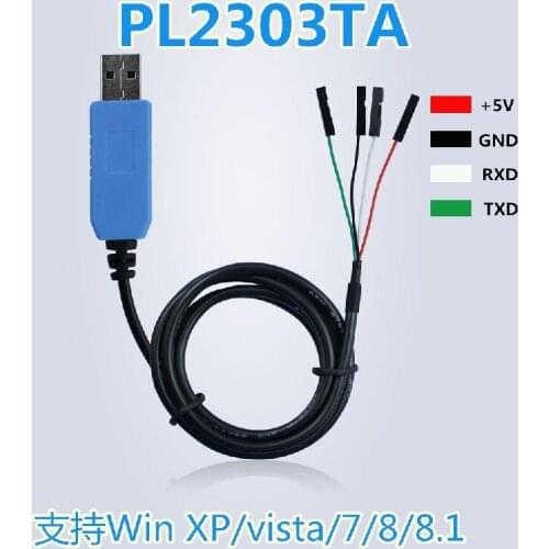PL2303 TA USB TTL RS232 Convert Serial Cable PL2303TA Compatible with Win XP/VISTA/7/8/8.1 + Freeship