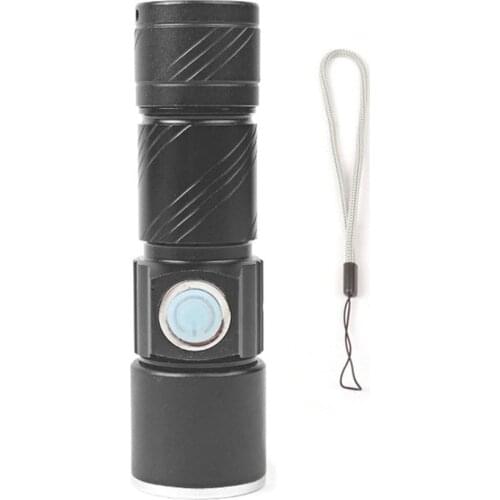 Portable Mini USB Rechargeable Flashlight Multifunctional Torch Waterproof IPX6 for Outdoor Night Riding/Camping/Emergency