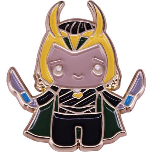 Sale Cute Sci-fi Movies Enamel Pin Cosmic Hero Brooch Metal Lapel Pin Loki Badge Backpack Decor Movie Fan Jewelry Gifts 2021