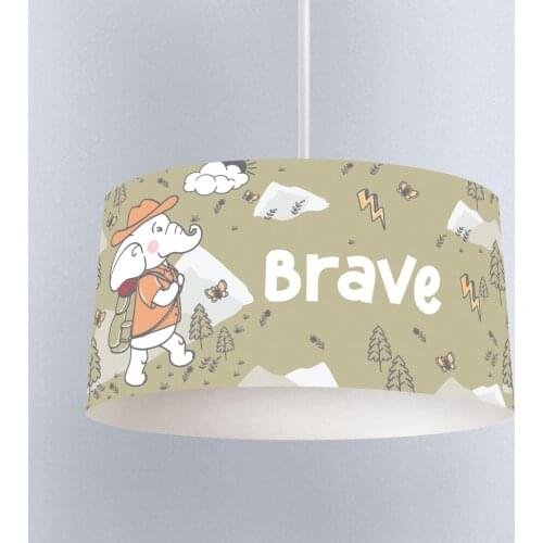 Lamp For Kids Bedrooms Light Chandelier for Living Room Childrens Room Brave Elephant Green Model 147