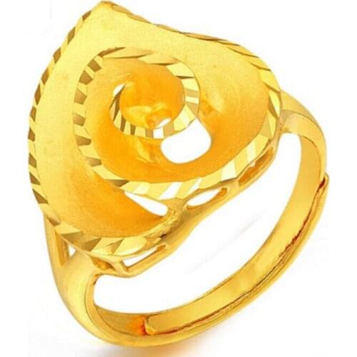 Top Quality Gold Ring Fashion Big Heart Ring for Women Engagement wholesale factory store