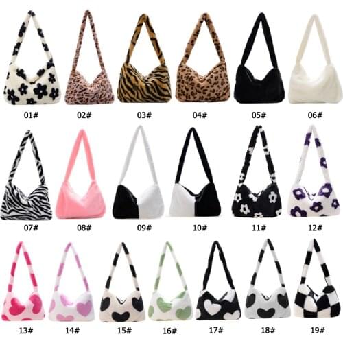 Plush Soft Crossbody Bags Small Underarm Shoulder Fluffy Lady Shoulder Handbags Female Simple Totes for Women 2020 Trend