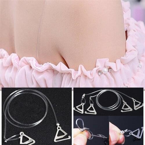 Women Summer Clear Bra Strap Silicone Bra Accessories Bra Shoulder Strap Women Adjustable Transparent Hook Invisible Strap