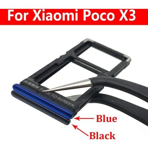 10PCS Micro SD Sim Card Tray Socket Slot Adapter Connector Reader For Xiaomi Poco X3 NFC Container Holder Replacement Parts
