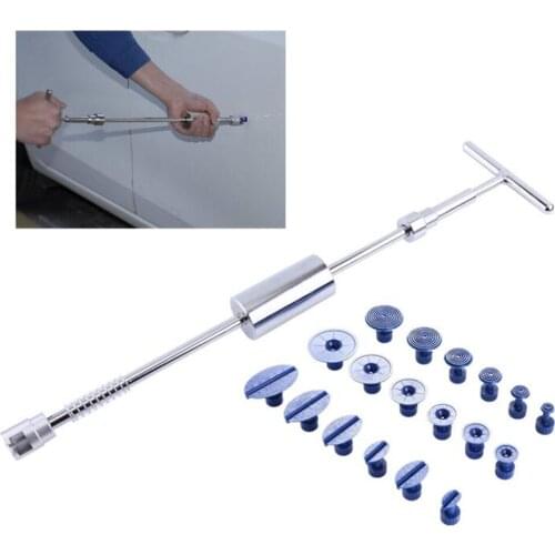 19 pcs Auto Repair Tool Dent Tabs Paintless Dent Repair Tools Durable Glue Puller Tabs Suction Cup Car Repair Kit