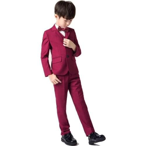 2021 Flower Boys Wedding Suit Gentleman Kids Formal Birthday Dress School Children evening performence suit violin show Costume