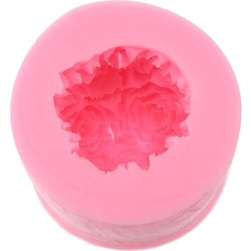 3D Rose Flower Fondant Cake Mold DIY Sugar Craft Soap Candle Silicone Mould Handmade Candles Making Supplies