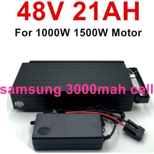 48V 1000W 1500w 2000W electric bike battery 48V 18ah 21AH 25ah Rear Rack battery Sam sung 3000mah cell With 30A 40A BMS