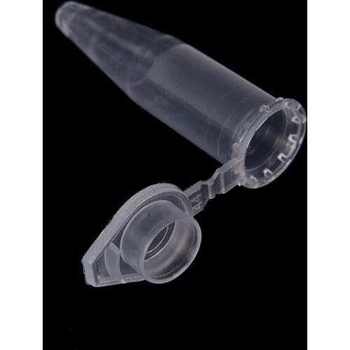 50Pcs 1.5ml Round Bottom Centrifuge Tubes with Caps Sample Storage Container Transparent Test Tubing VialLab Supplies