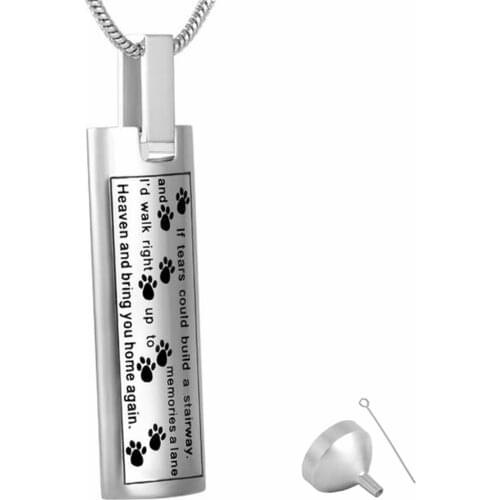 9137 If tears could build a stairway and memories a lane i`d walk right up to heaven cremation jewelry