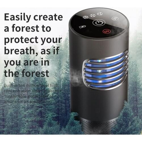 Auto Car Air Purifier Diffuser Air Freshener with UV LED Light For Car Home Office