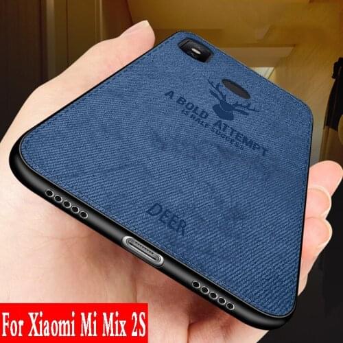 For Xiaomi Mi MiX 2S Case Cover Silicone Fabric Back Cover Cloth Protective Coquepattern Phone Cases For Xiaomi Mi Mix 2S Mix2S