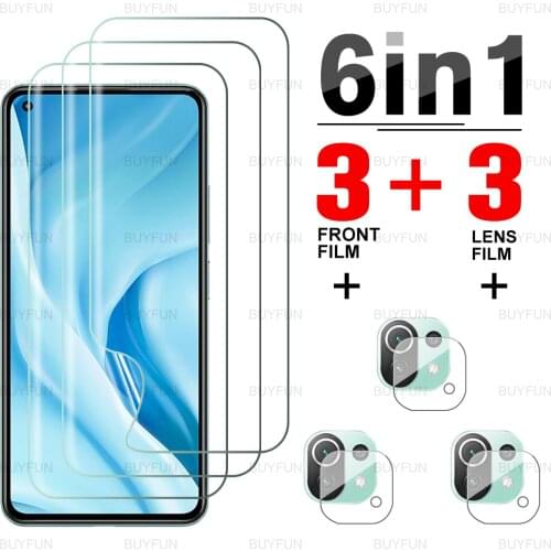 For mi 11 lite camera film 6in1 hydrogel film for xiaomi xiami mi 11 lite ultra pro mi 11i Anti-fingerprint protector soft film