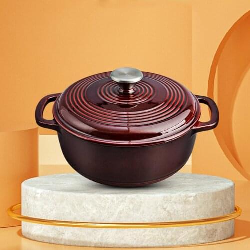 Wear-resistant and easy-to-clean enamel cast iron pot stew pot for long-term use as new Household small soup pot, evenly heated