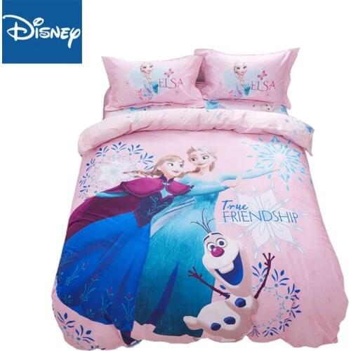 Frozen Elsa and Anna Princess bedding set quee size bed sheets duvet covers for girls room single bedspread coverlets 3d printed