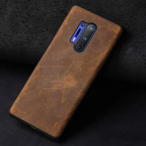 Leather phone case For Oneplus 8 8Pro 7 T Pro 6 8T Shockproof cover For One Plus 6T 7 T 5T Full Protective Genuine leather Armor
