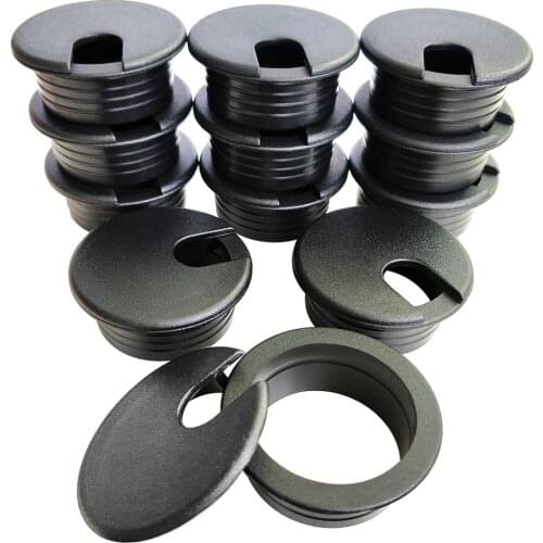 High Quality ABS Cable Hole Cover, Desk Grommet Desk Hole Covers Plastic Grommets Table Grommet Cap for Wire Organizer