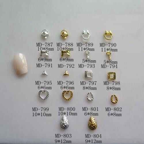 MD787-804 10pcs Fancy Rhinestone Metal Deco Metal Charms Metal Deco Charms Nail Art